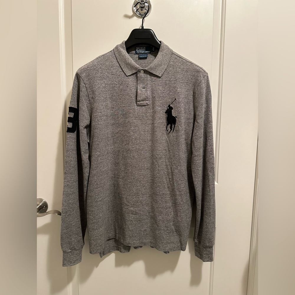 Men’s Polo Ralph Lauren Big Pony 3 Long Sleeve Shirt Size Large